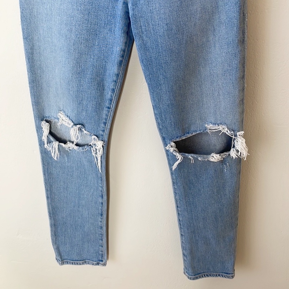 Agolde Toni ripped knee slim straight jeans - Picture 6 of 12